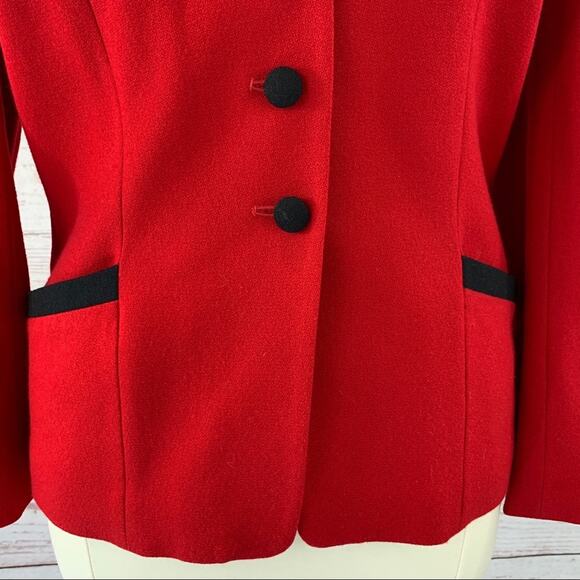 Pendleton red black vintage 100% virgin wool - Picture 6 of 12